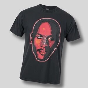 Michael Jordan Big Face Tee 3XL Oversized Black Y2K Rap Graphic Shirt